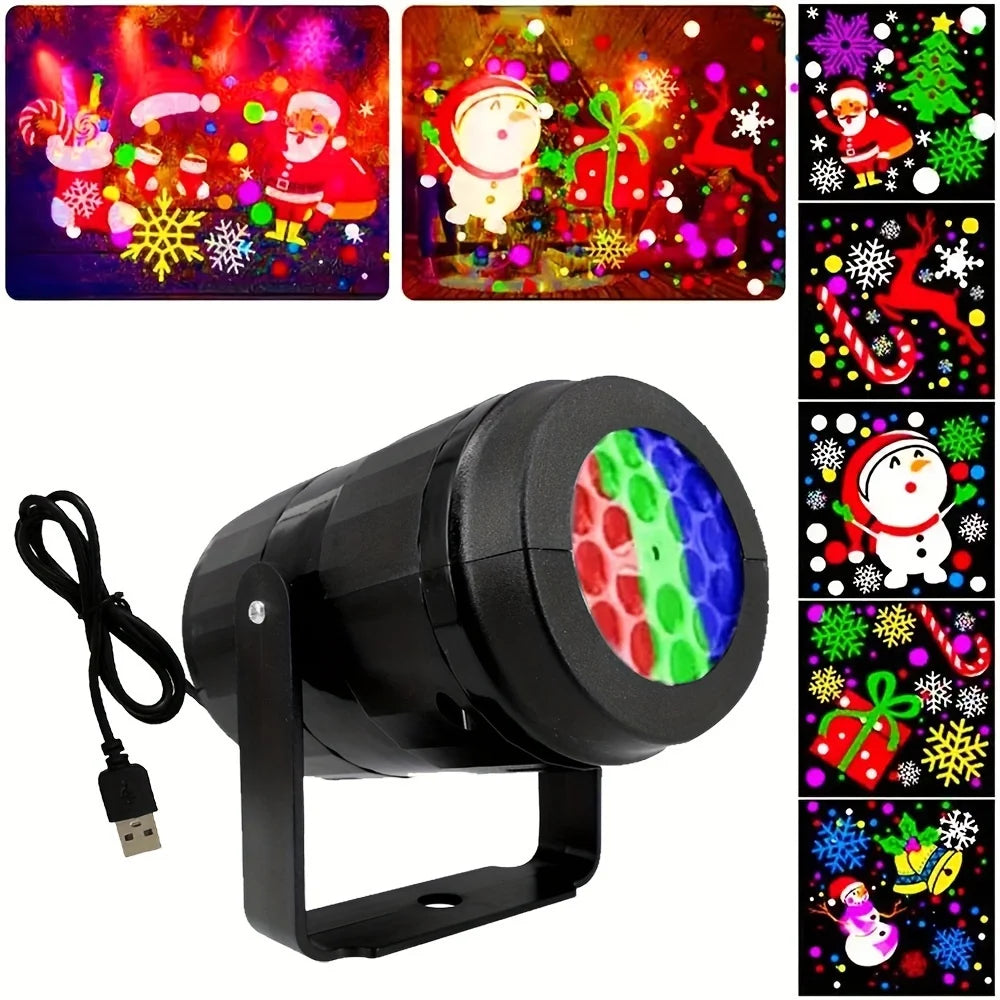 Snowflake Christmas LED Night Projector Light