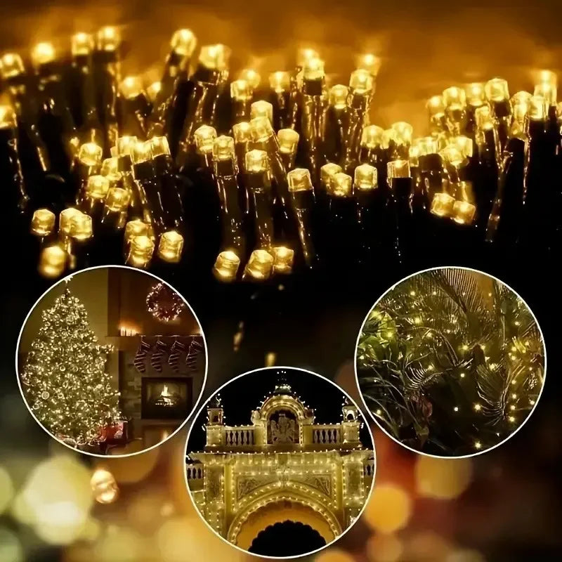 5M-32M LED Solar Powered Outdoor Christmas Fairy Lights