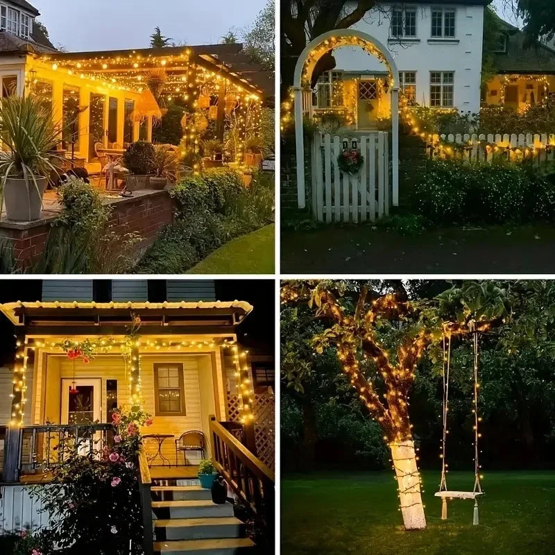 5M-32M LED Solar Powered Outdoor Christmas Fairy Lights