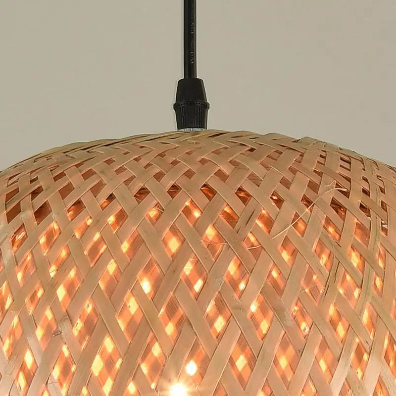 Bamboo LED Lantern Pendant Lamp