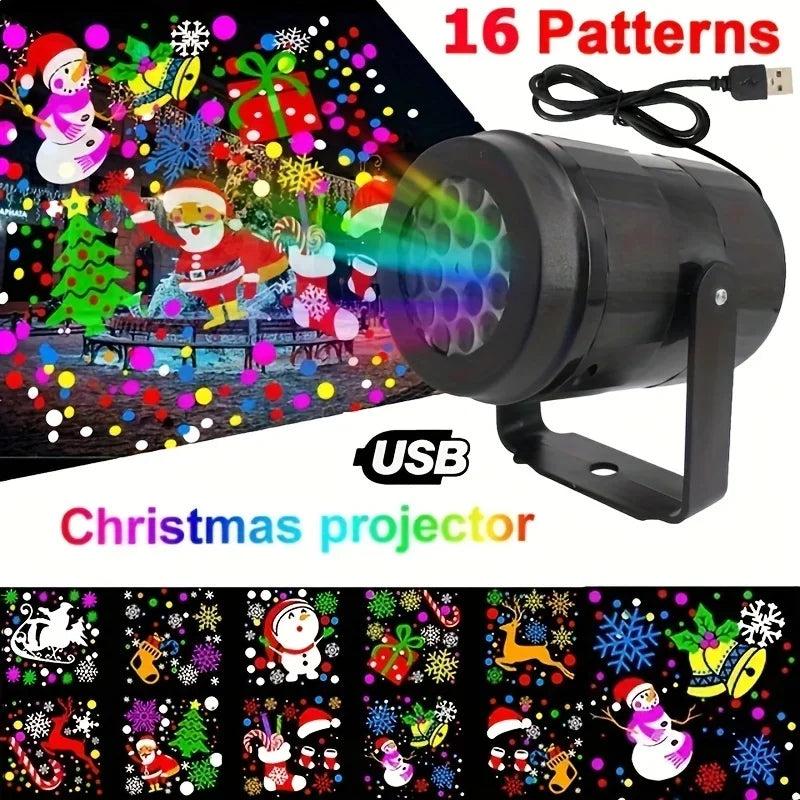Snowflake Christmas LED Night Projector Light