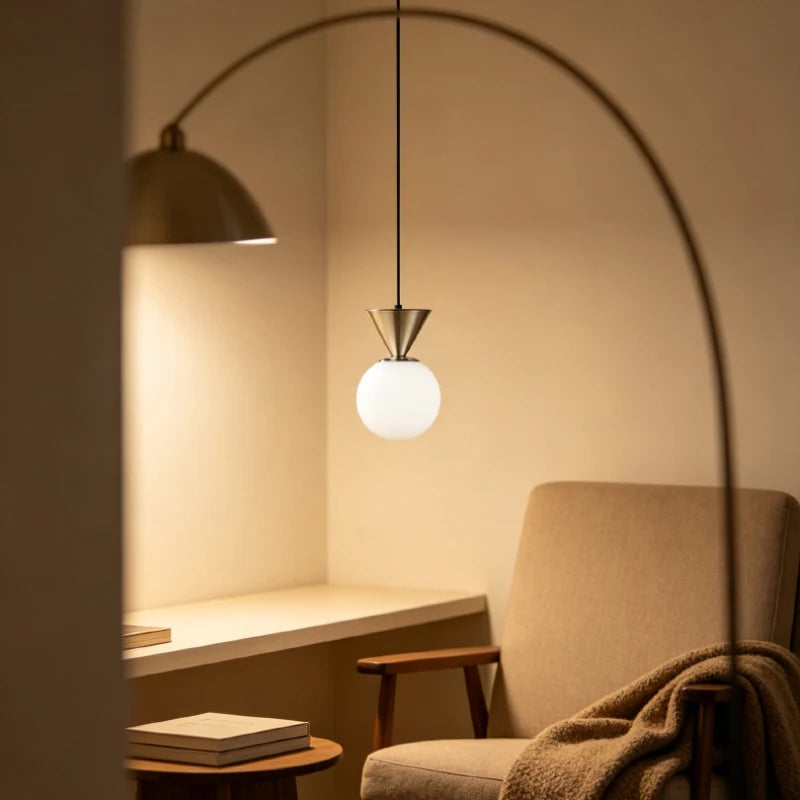 Nordic Iron Glass Small Suspension Chandelier
