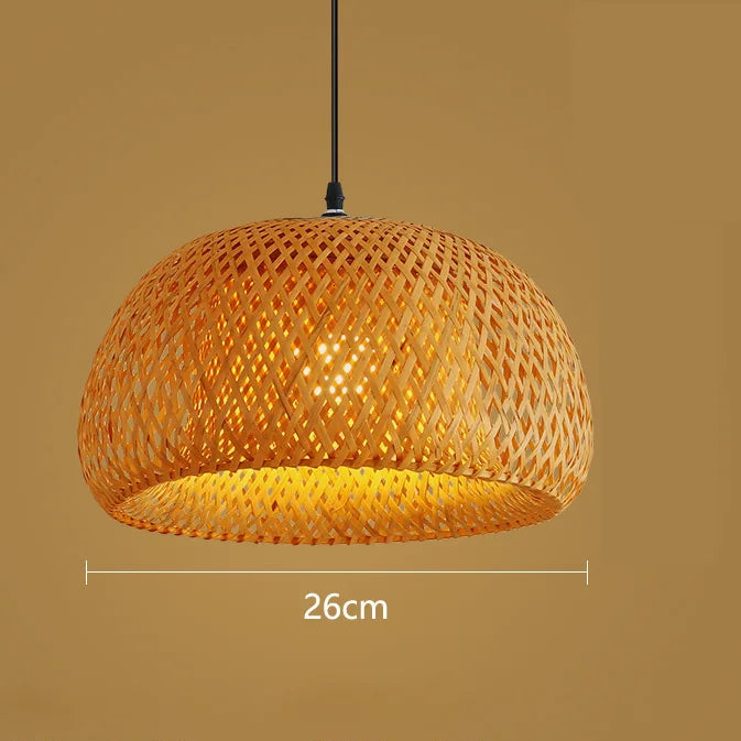Bamboo LED Lantern Pendant Lamp