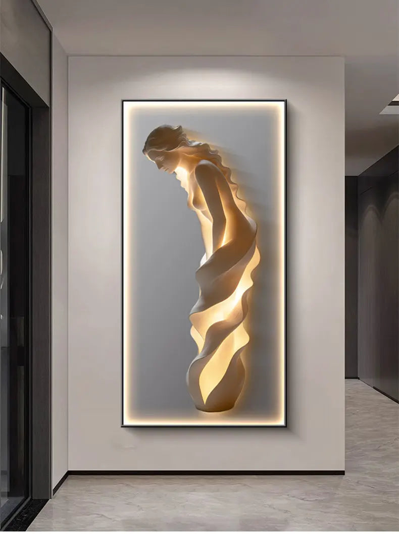 Modern Abstract LED Goddess Wall Artwork