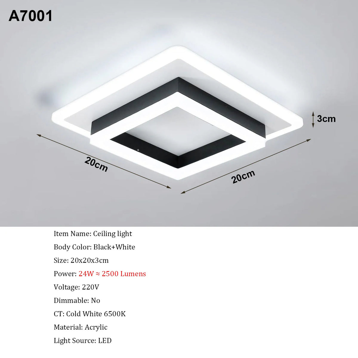 Modern Square LED Ceiling Light
