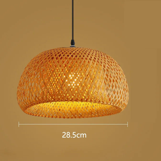 Bamboo LED Lantern Pendant Lamp