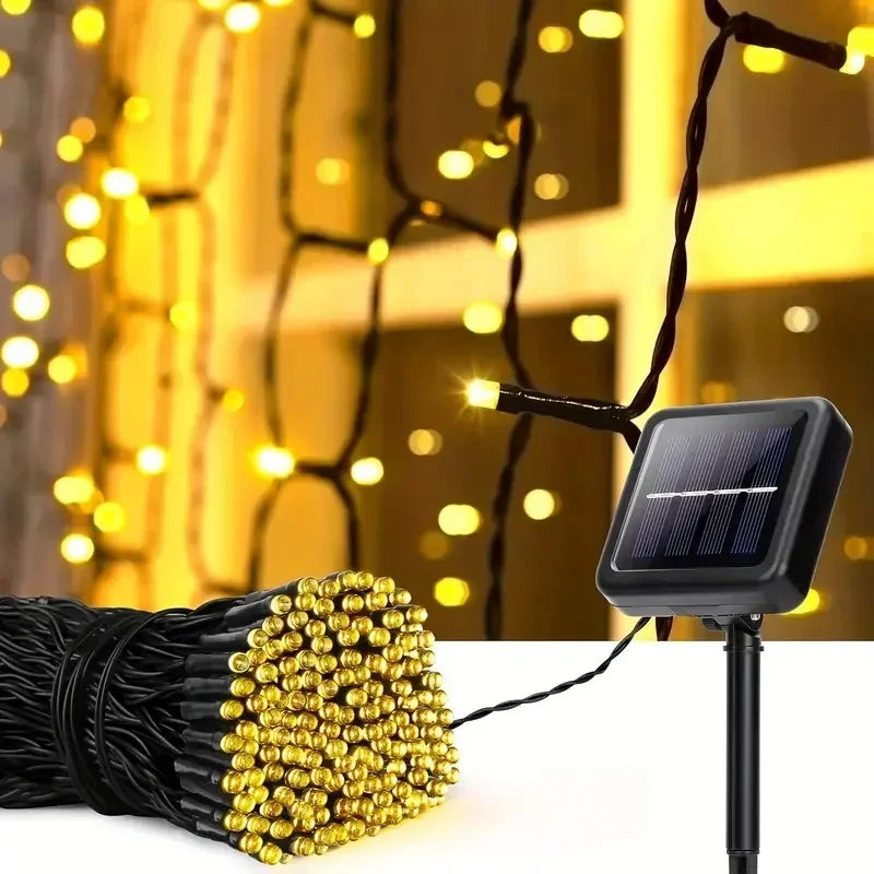 5M-32M LED Solar Powered Outdoor Christmas Fairy Lights