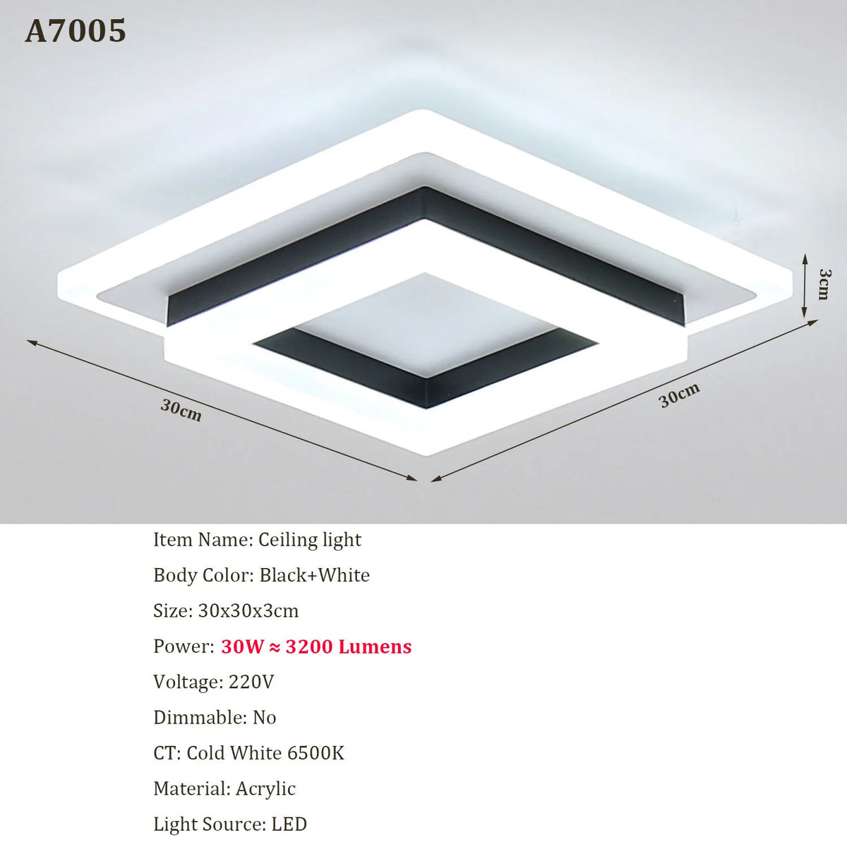 Modern Square LED Ceiling Light